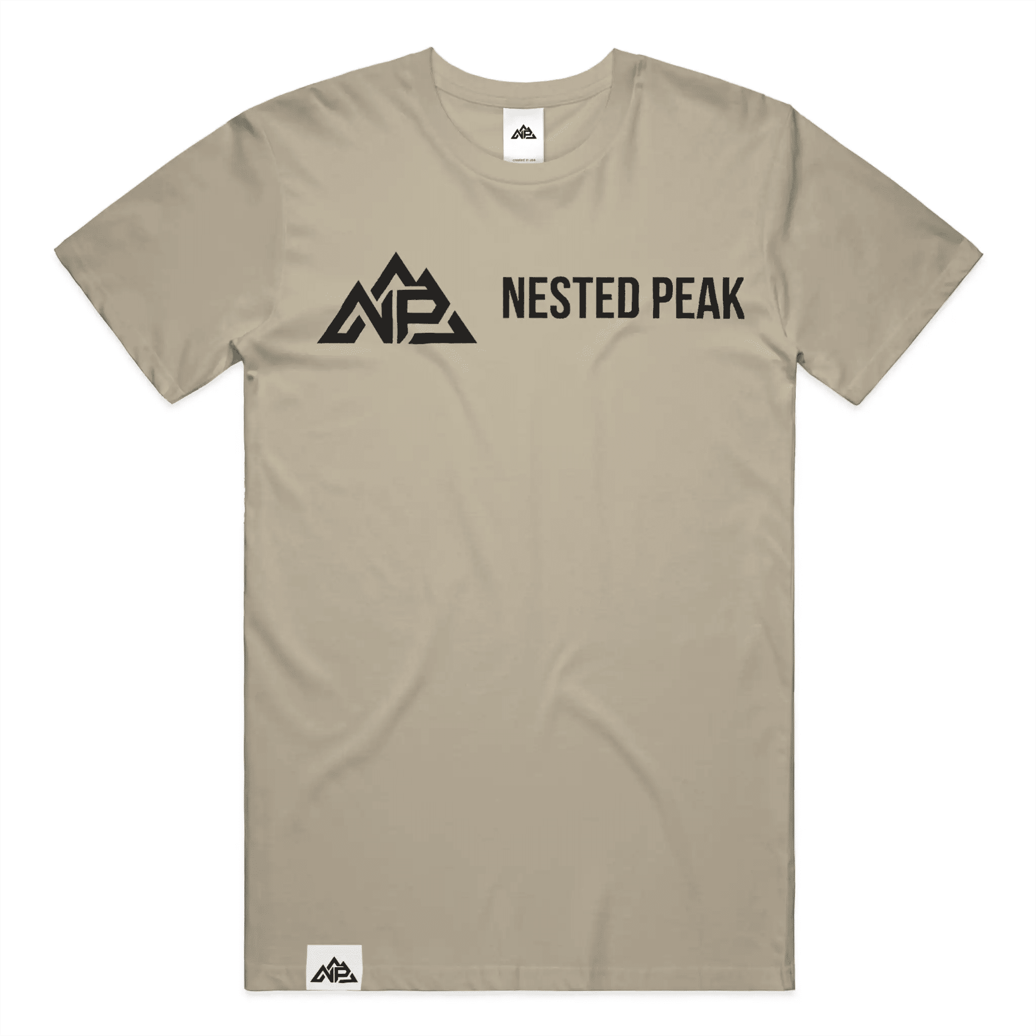 NP 26 Men's Dry Blend Short Sleeve T-Shirt | White, Sandstone, Columbia Blue - Nested Peak