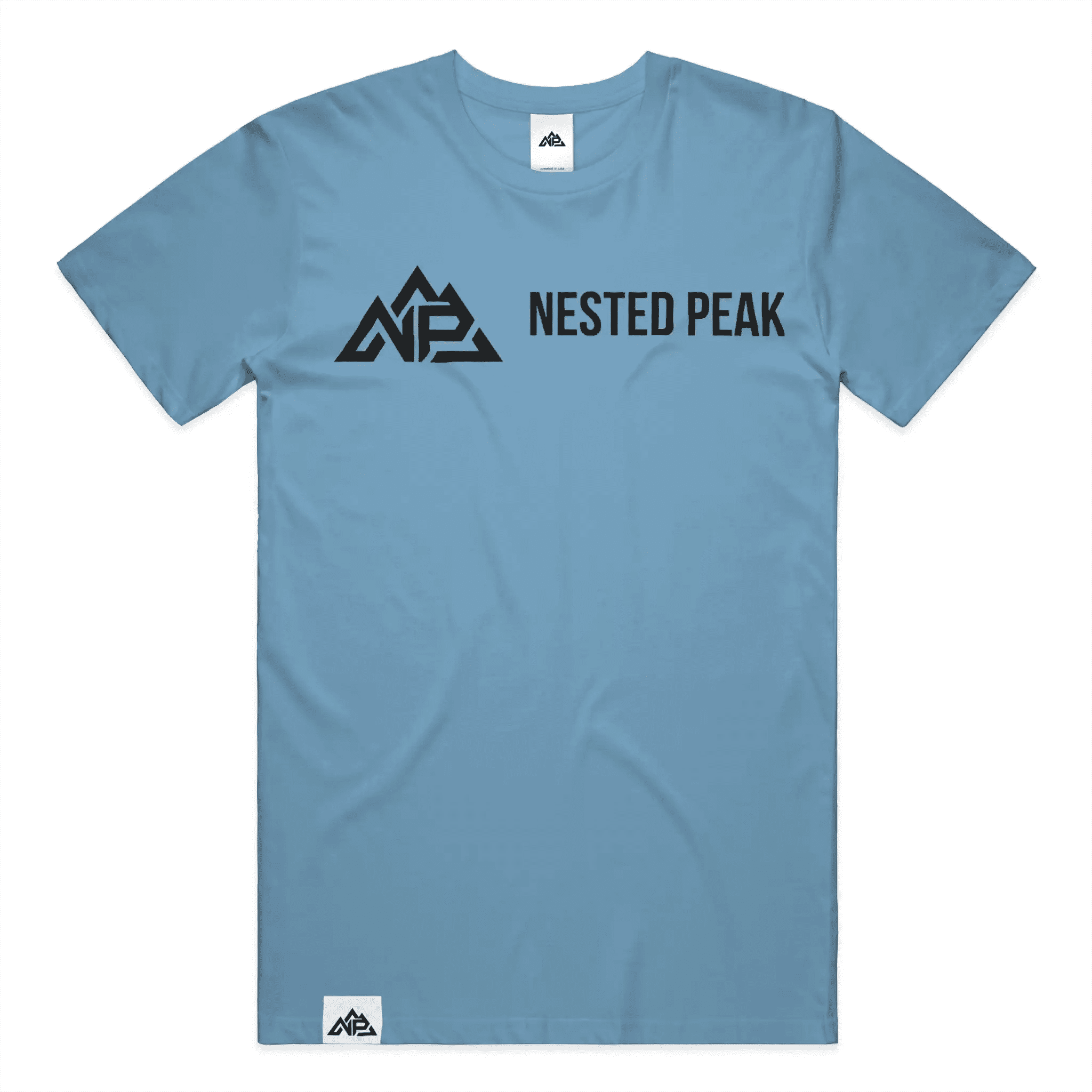 NP 26 Men's Dry Blend Short Sleeve T-Shirt | White, Sandstone, Columbia Blue - Nested Peak