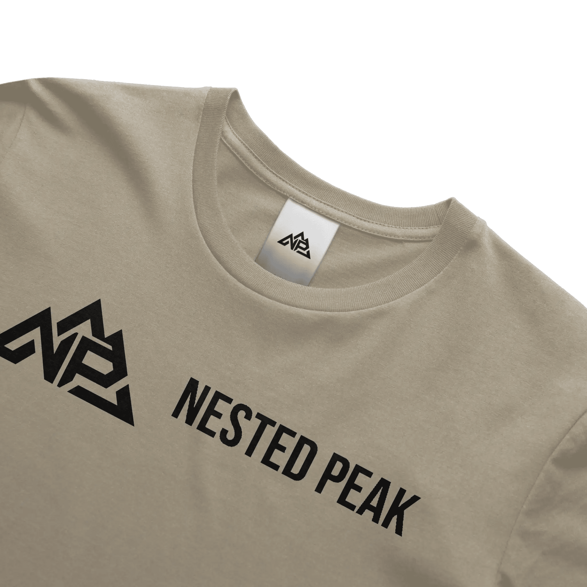 NP 26 Men's Dry Blend Short Sleeve T-Shirt | White, Sandstone, Columbia Blue - Nested Peak