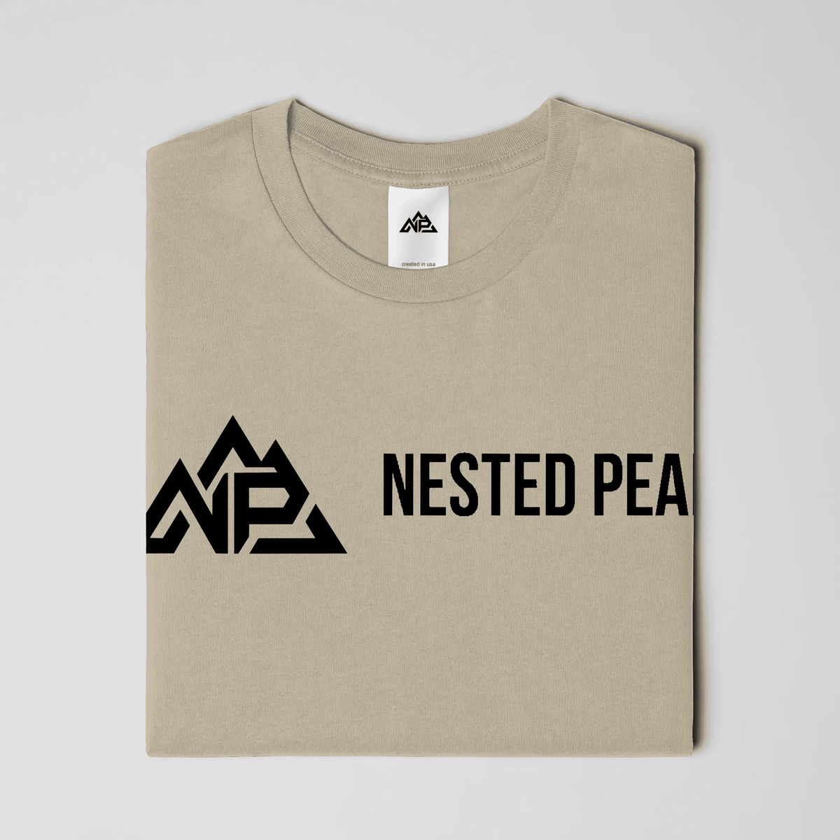 NP 26 Men's Dry Blend Short Sleeve T-Shirt | White, Sandstone, Columbia Blue - Nested Peak