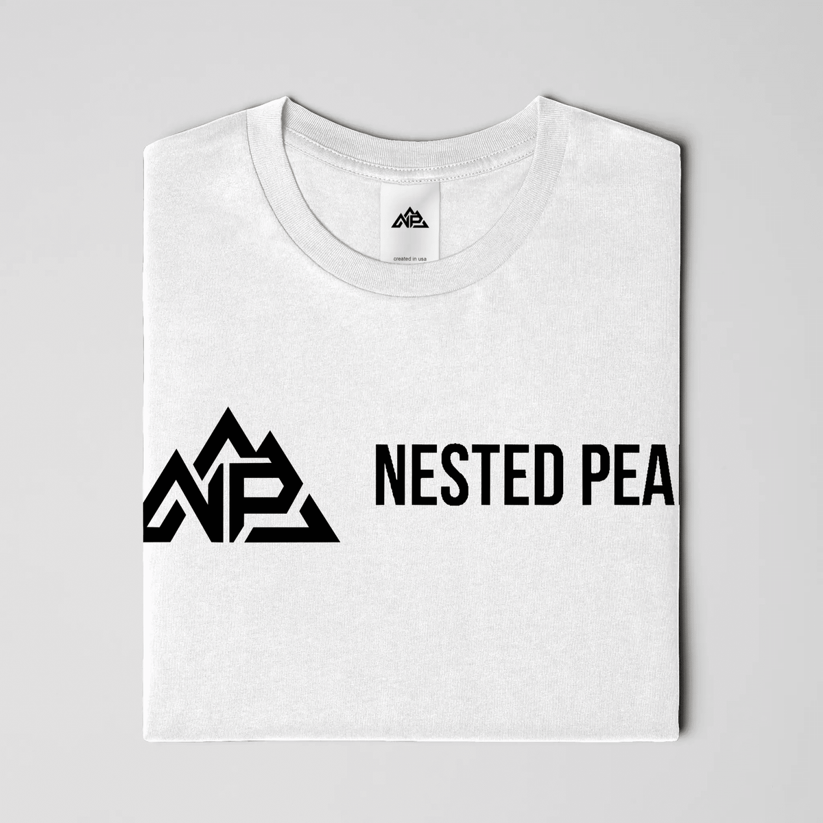 NP 26 Men's Dry Blend Short Sleeve T-Shirt | White, Sandstone, Columbia Blue - Nested Peak