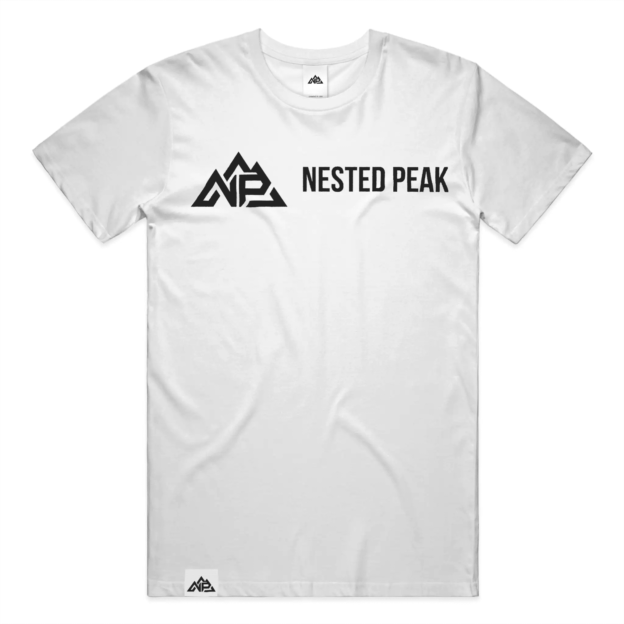 NP 26 Men's Dry Blend Short Sleeve T-Shirt | White, Sandstone, Columbia Blue - Nested Peak