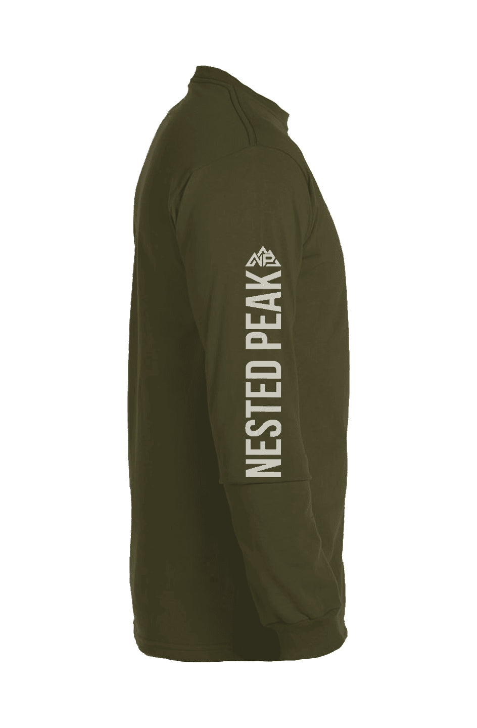 NP 26 Men's Heavyweight Long Sleeve T-Shirt | Pacific, Olive, Charcoal - Nested Peak