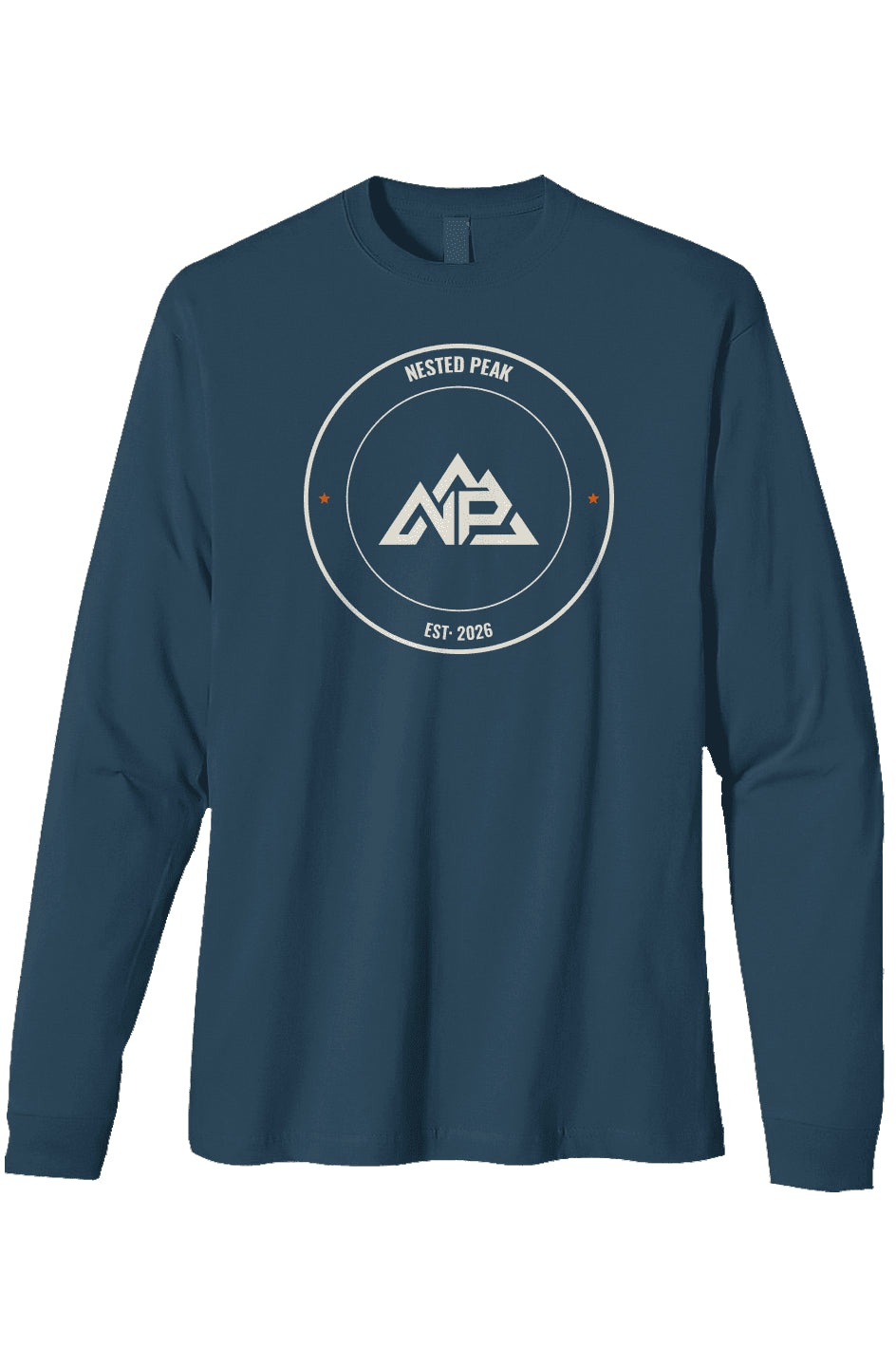 NP 26 Men's Heavyweight Long Sleeve T-Shirt | Pacific, Olive, Charcoal - Nested Peak
