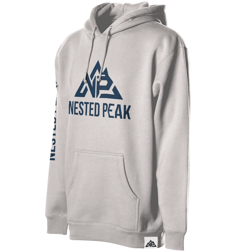 NP 26 Men's Heavyweight Pullover Hoodie | Bone, Smoke, White - Nested Peak
