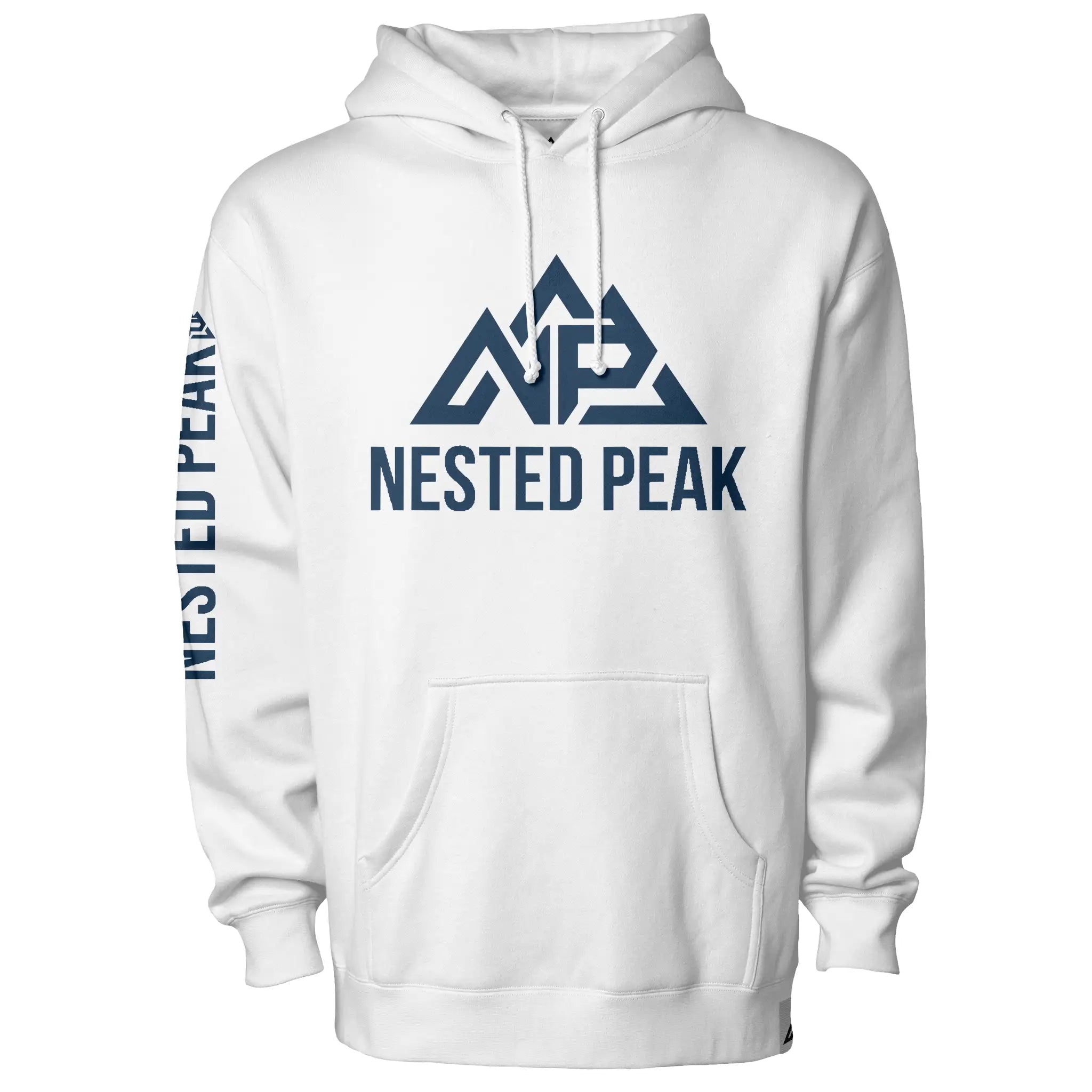 NP 26 Men's Heavyweight Pullover Hoodie | Bone, Smoke, White - Nested Peak
