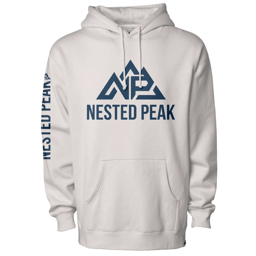 NP 26 Men's Heavyweight Pullover Hoodie | Bone, Smoke, White - Nested Peak