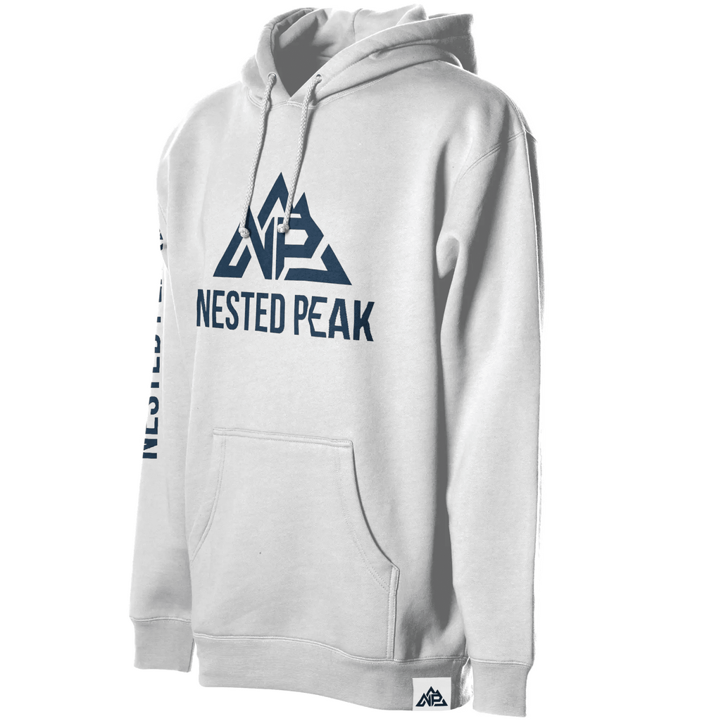 NP 26 Men's Heavyweight Pullover Hoodie | Bone, Smoke, White - Nested Peak
