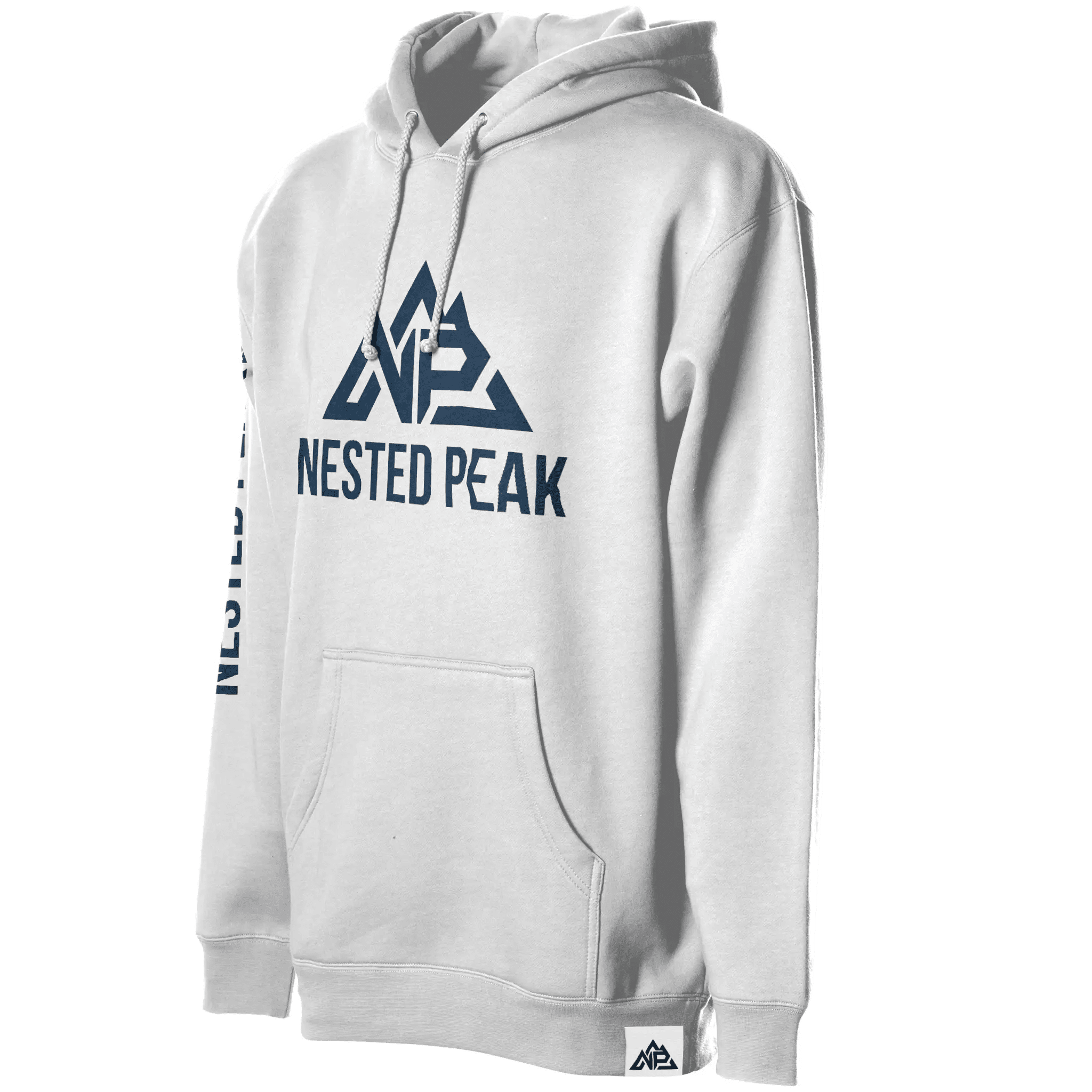 NP 26 Men's Heavyweight Pullover Hoodie | Bone, Smoke, White - Nested Peak