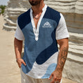 NP 26 Men's Henley Polo Shirt | White - Nested Peak
