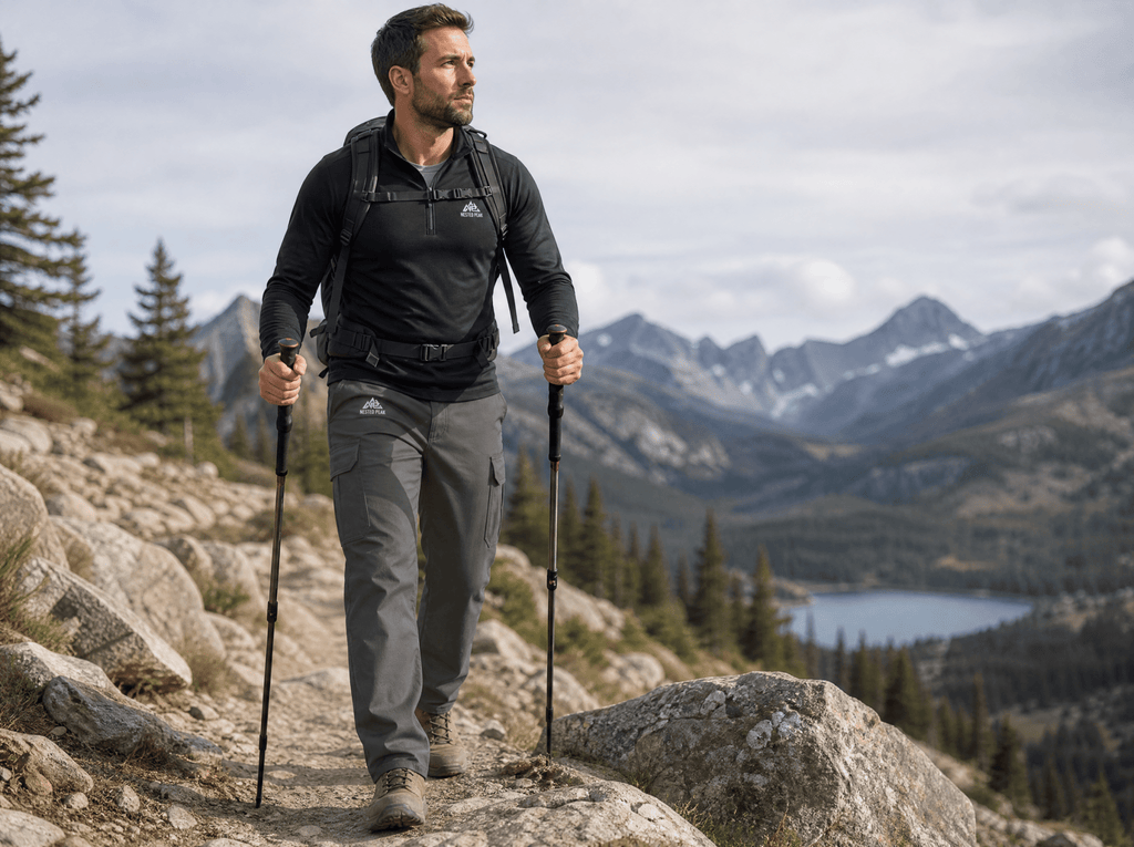 NP 26 Men's Hiking Cargo Pants | Dark Gray - Nested Peak LLC