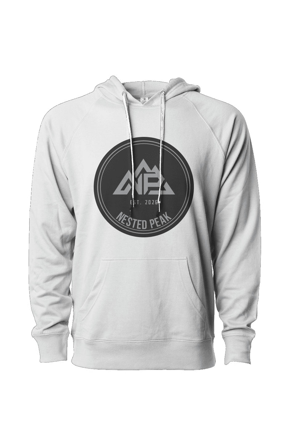 NP 26 Men's Icon Loopback Terry Hooded Sweatshirt | Bone, White - Nested Peak