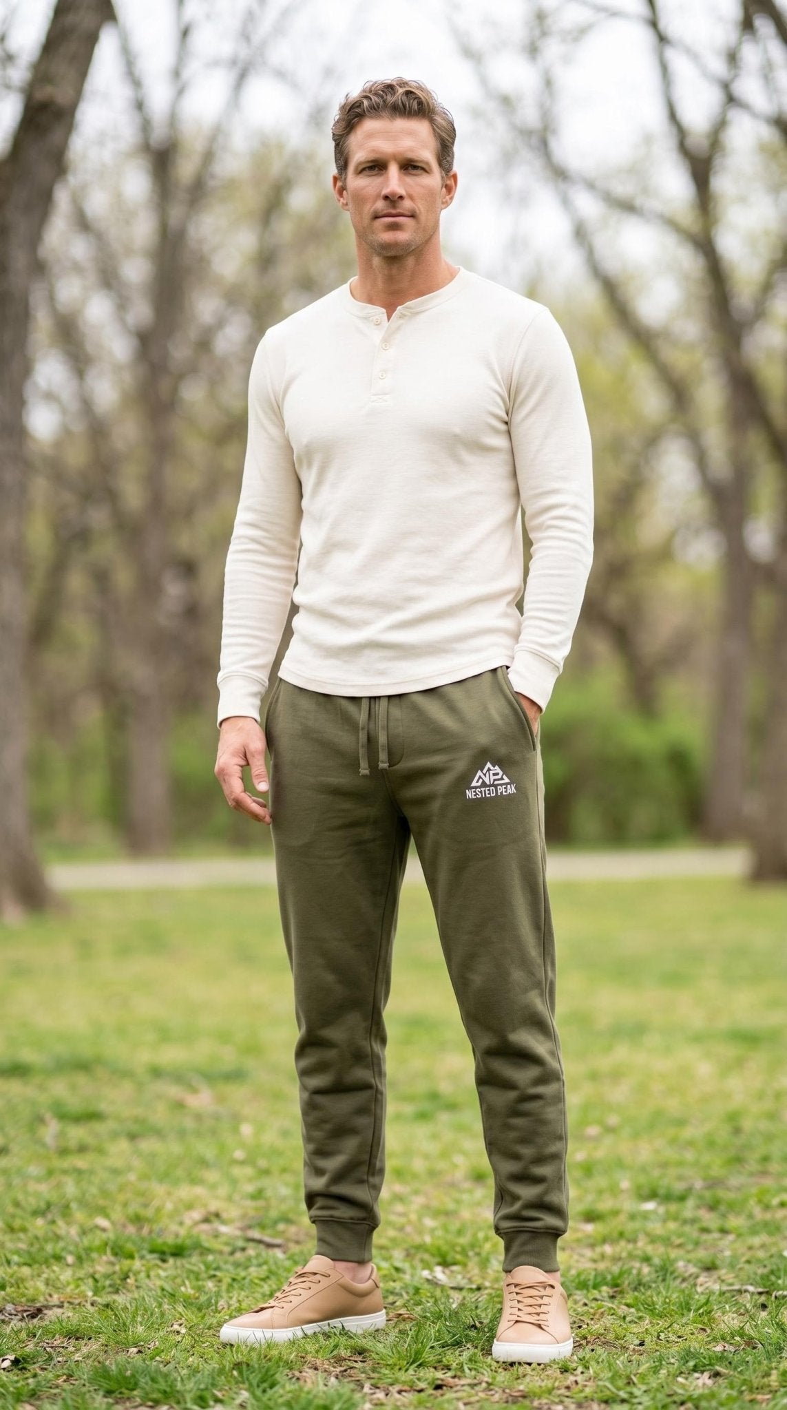 NP 26 Men's Midweight Fleece Joggers | Black, Classic Navy, Army - Nested Peak