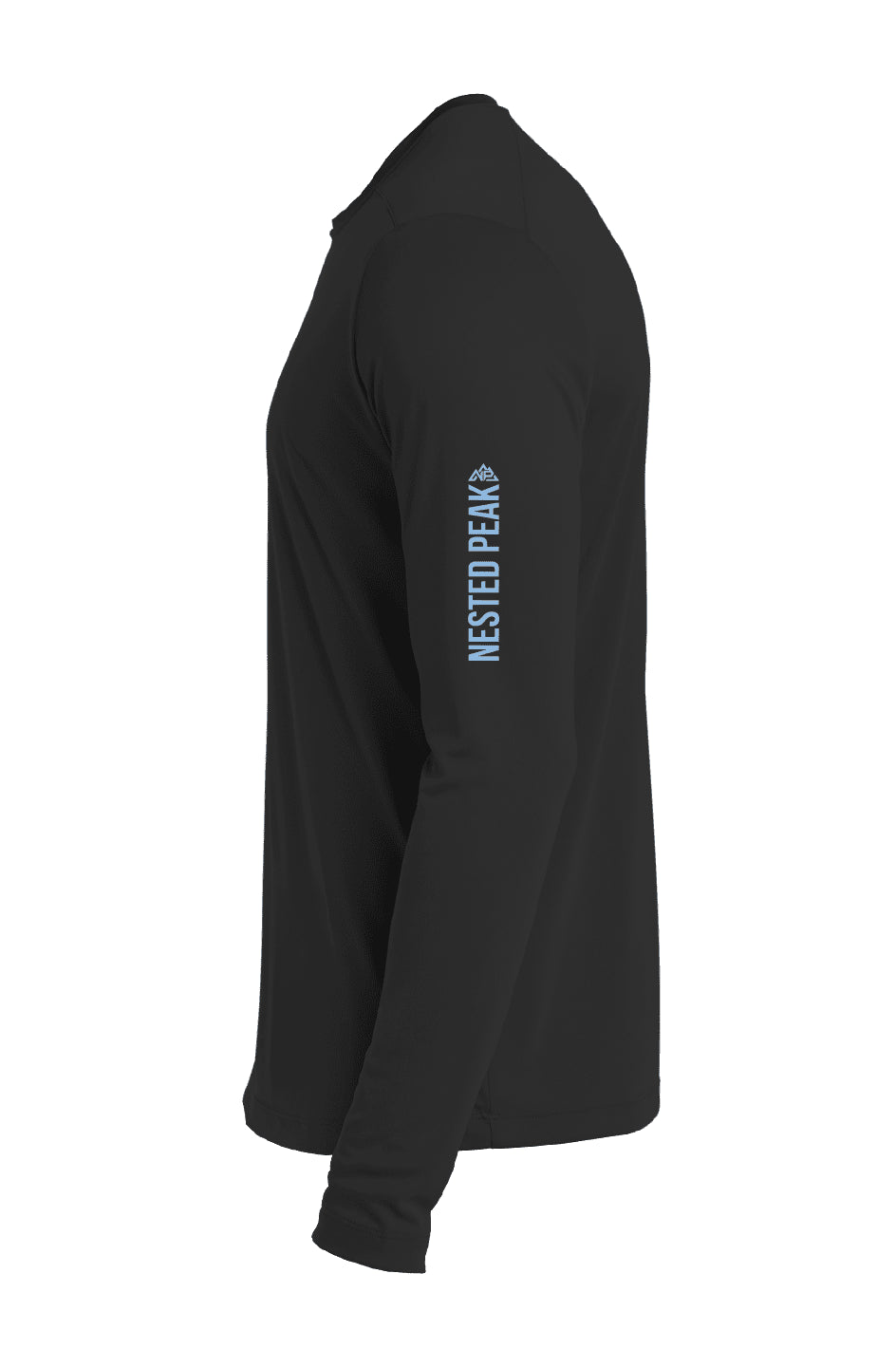 NP 26 Men's Posi UV Pro LS Tee | Black, White, Dark Smoke Grey - Nested Peak