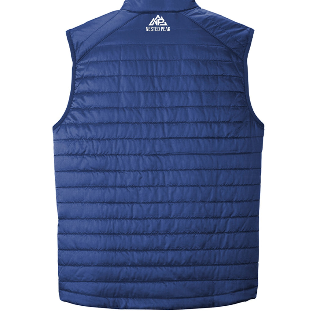 NP 26 Men's Puff Vest | River Blue Navy, Graphite, Deep Black, Cobalt Blue - Nested Peak