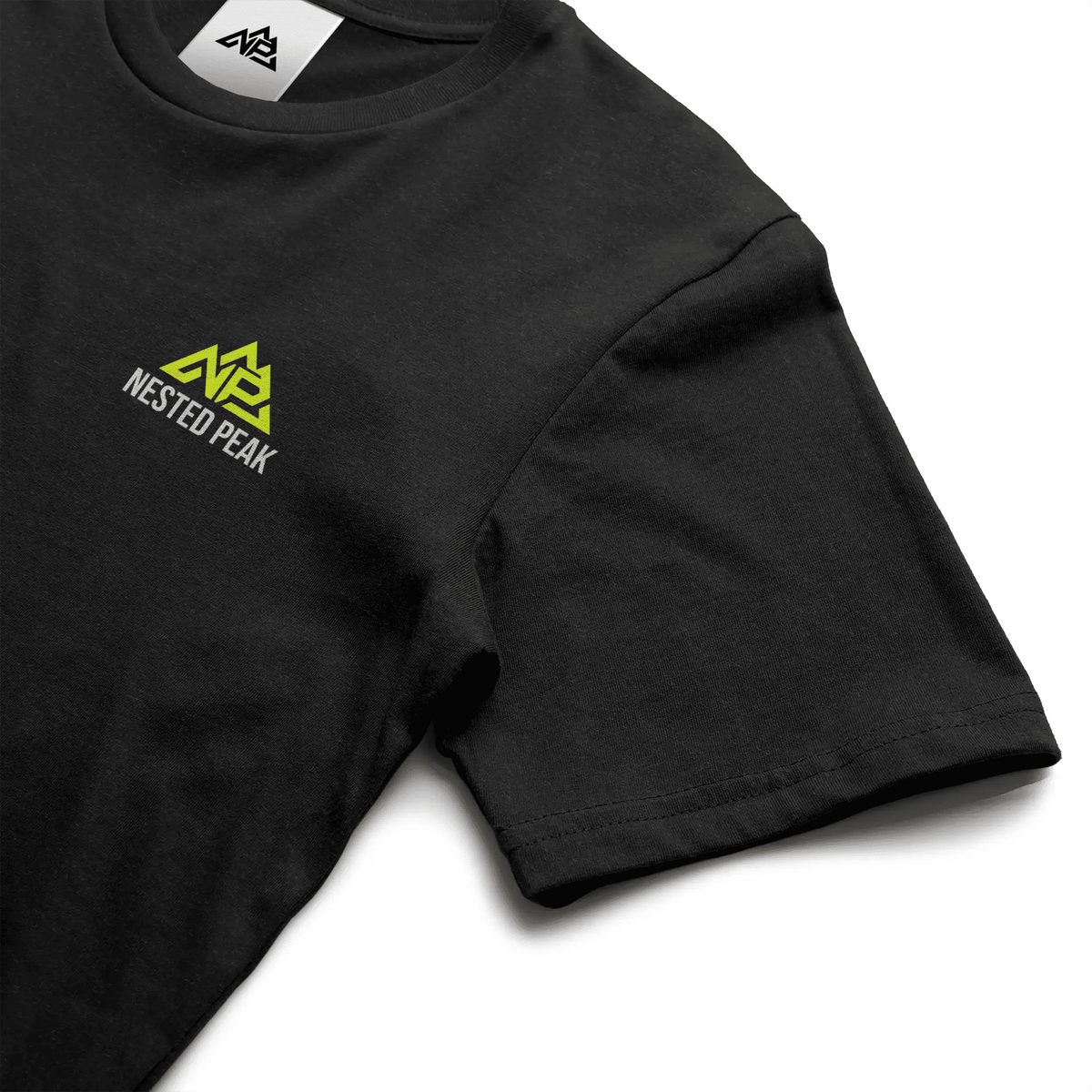 NP 26 Men's Split Tri Tee | Black, New Navy, Grey Frost - Nested Peak