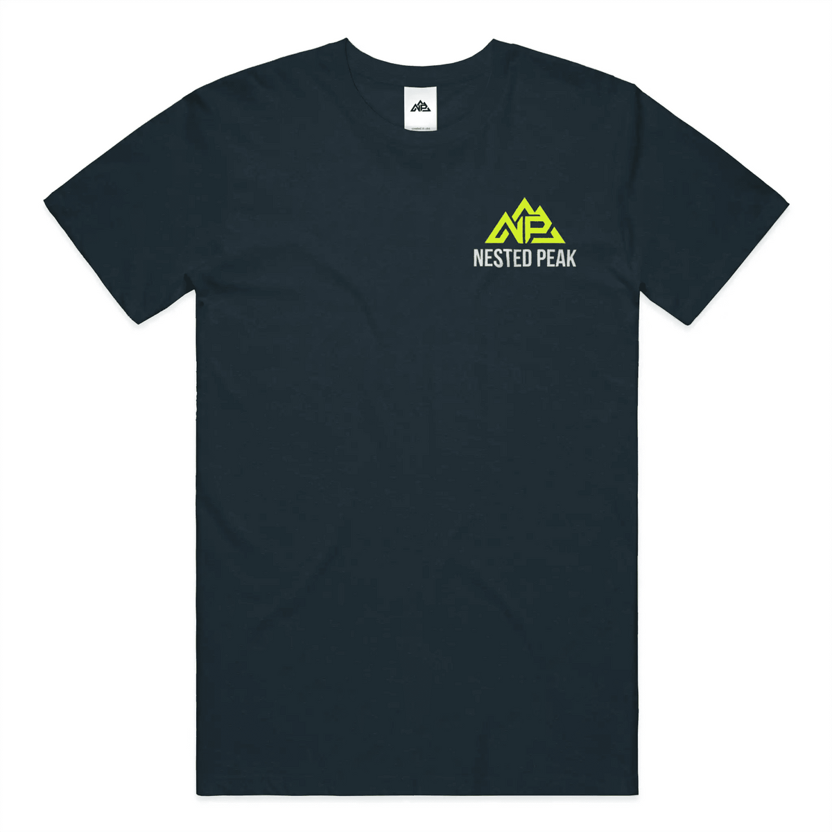 NP 26 Men's Split Tri Tee | Black, New Navy, Grey Frost - Nested Peak