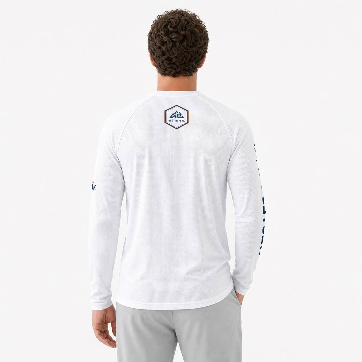 NP 26 Men's Sun Protection Sport Top | White - Nested Peak