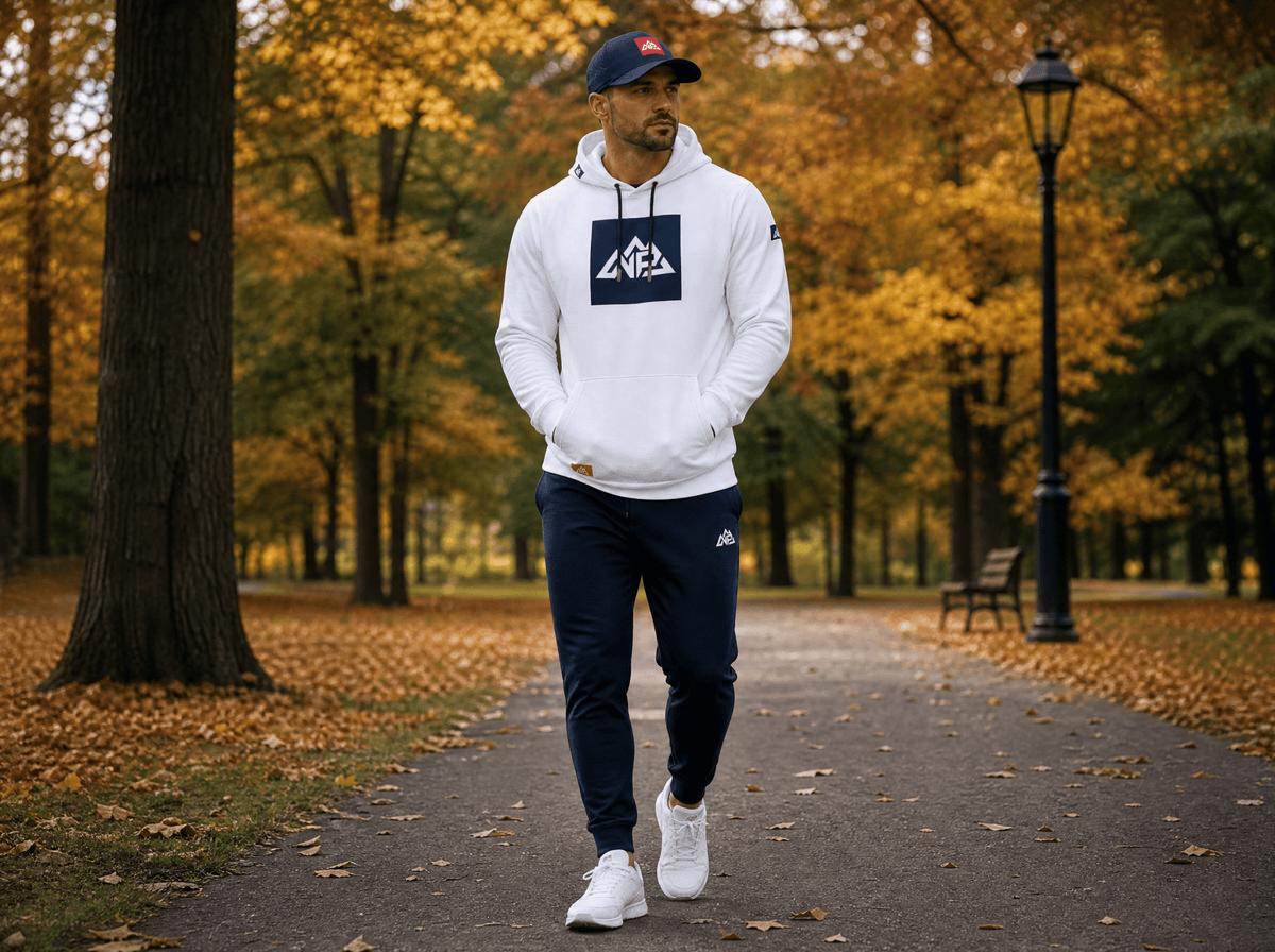 NP 26 Men's Thicken Pullover Hoodie | White - Nested Peak LLC