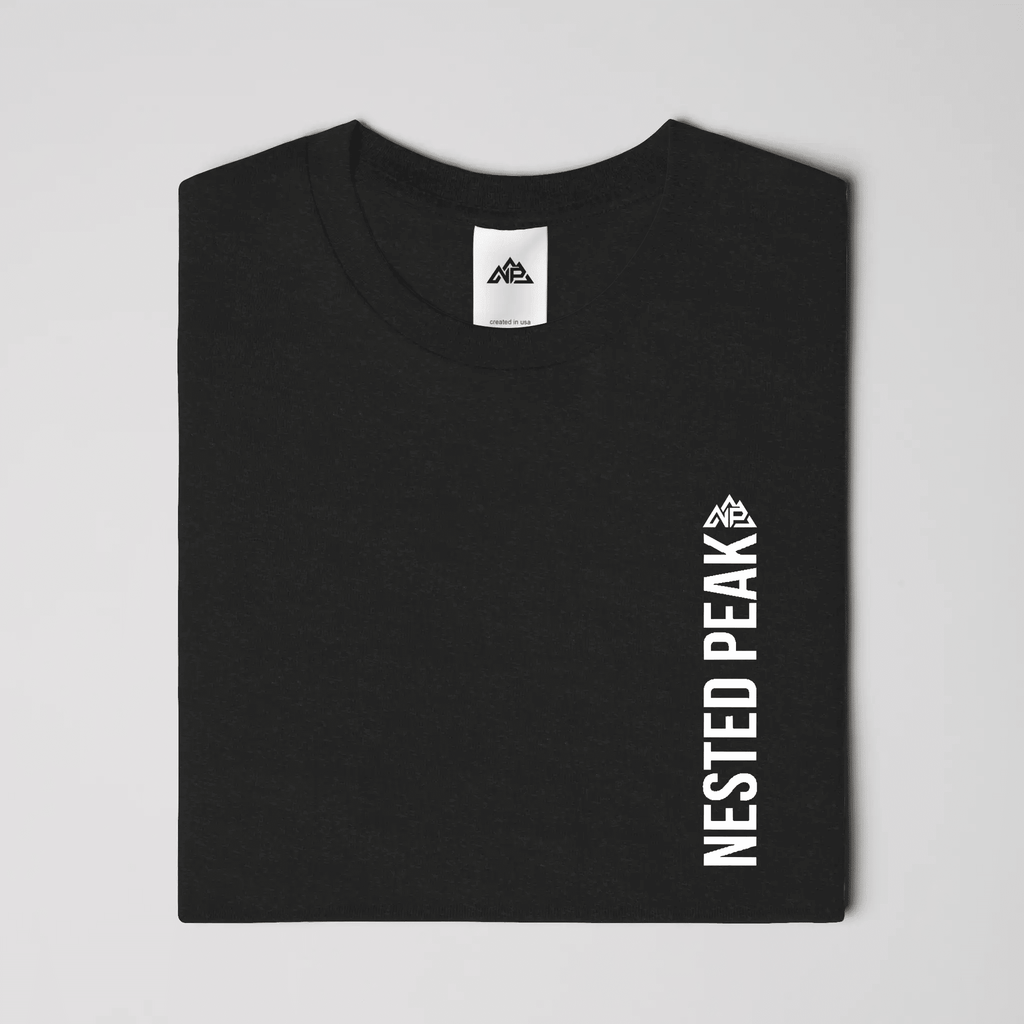 NP 26 Men's Vertical Triblend Tee | Solid Navy Triblend, Solid Black Triblend, Red Triblend - Nested Peak