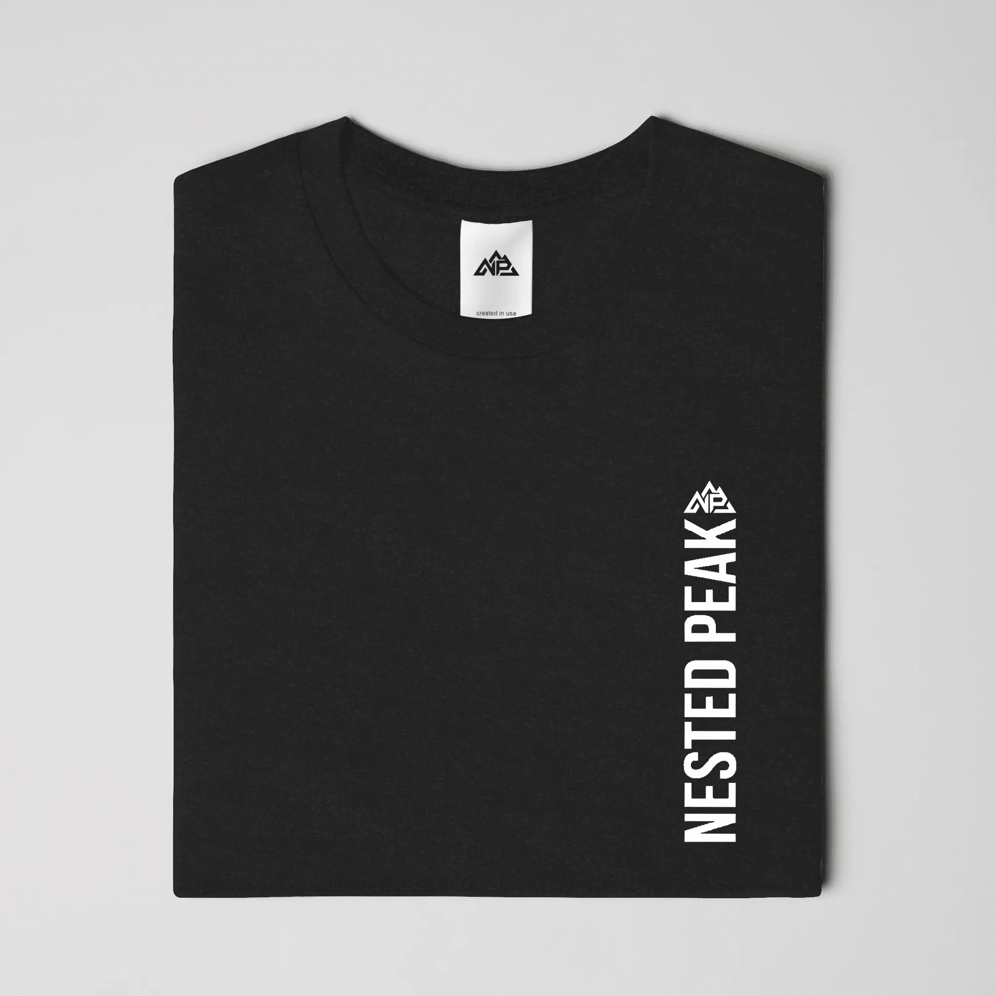 NP 26 Men's Vertical Triblend Tee | Solid Navy Triblend, Solid Black Triblend, Red Triblend - Nested Peak