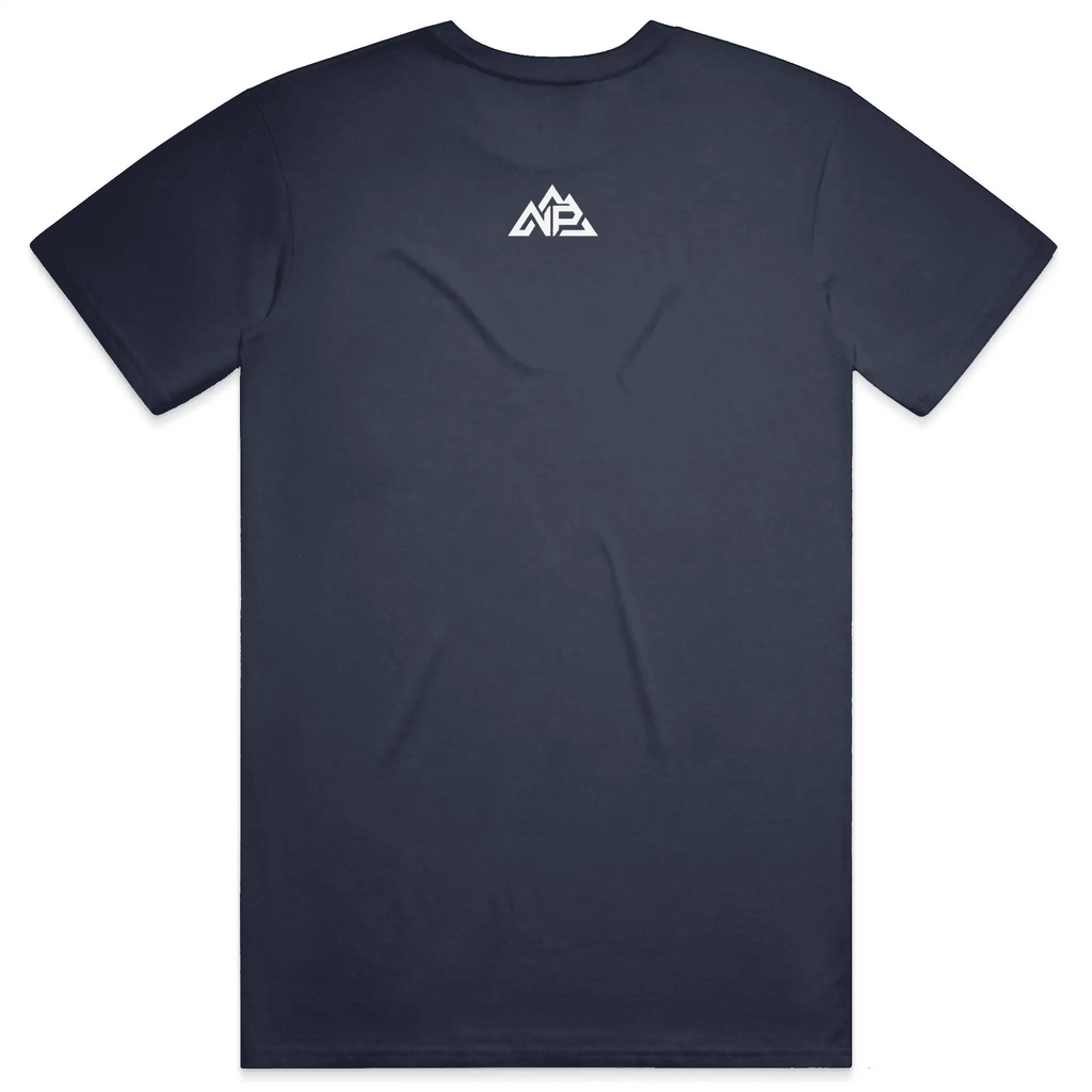 NP 26 Men's Vertical Triblend Tee | Solid Navy Triblend, Solid Black Triblend, Red Triblend - Nested Peak