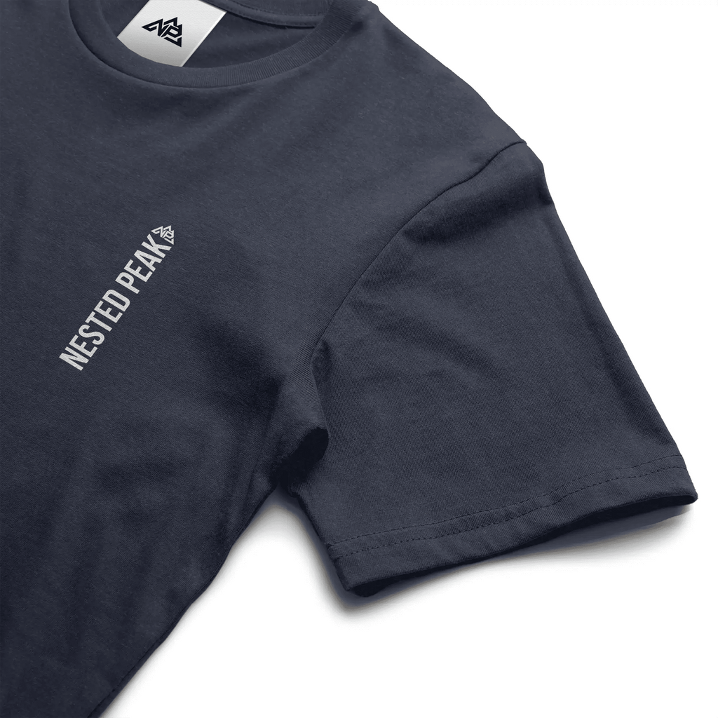 NP 26 Men's Vertical Triblend Tee | Solid Navy Triblend, Solid Black Triblend, Red Triblend - Nested Peak
