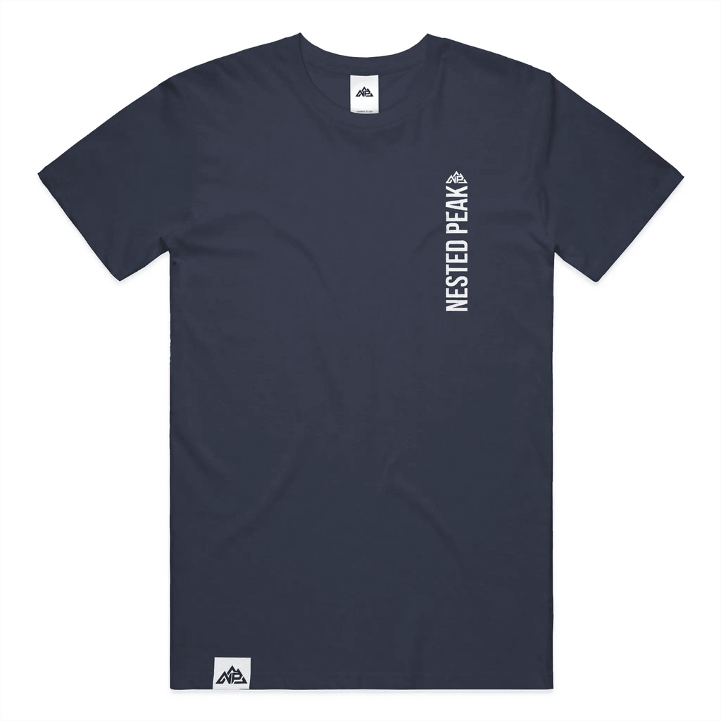NP 26 Men's Vertical Triblend Tee | Solid Navy Triblend, Solid Black Triblend, Red Triblend - Nested Peak