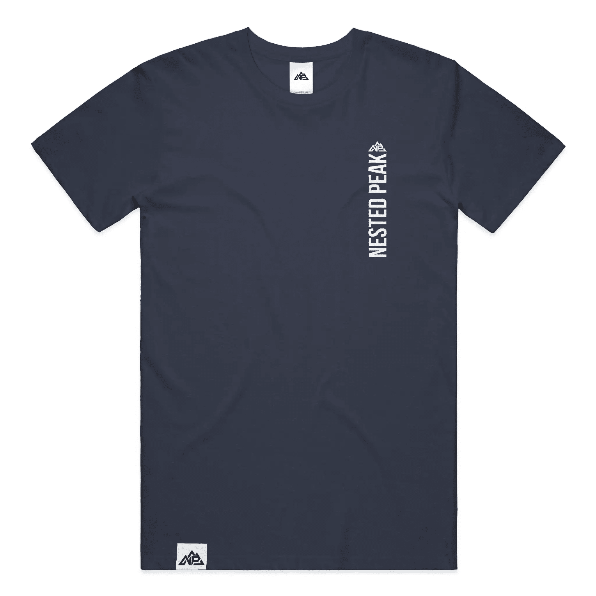 NP 26 Men's Vertical Triblend Tee | Solid Navy Triblend, Solid Black Triblend, Red Triblend - Nested Peak