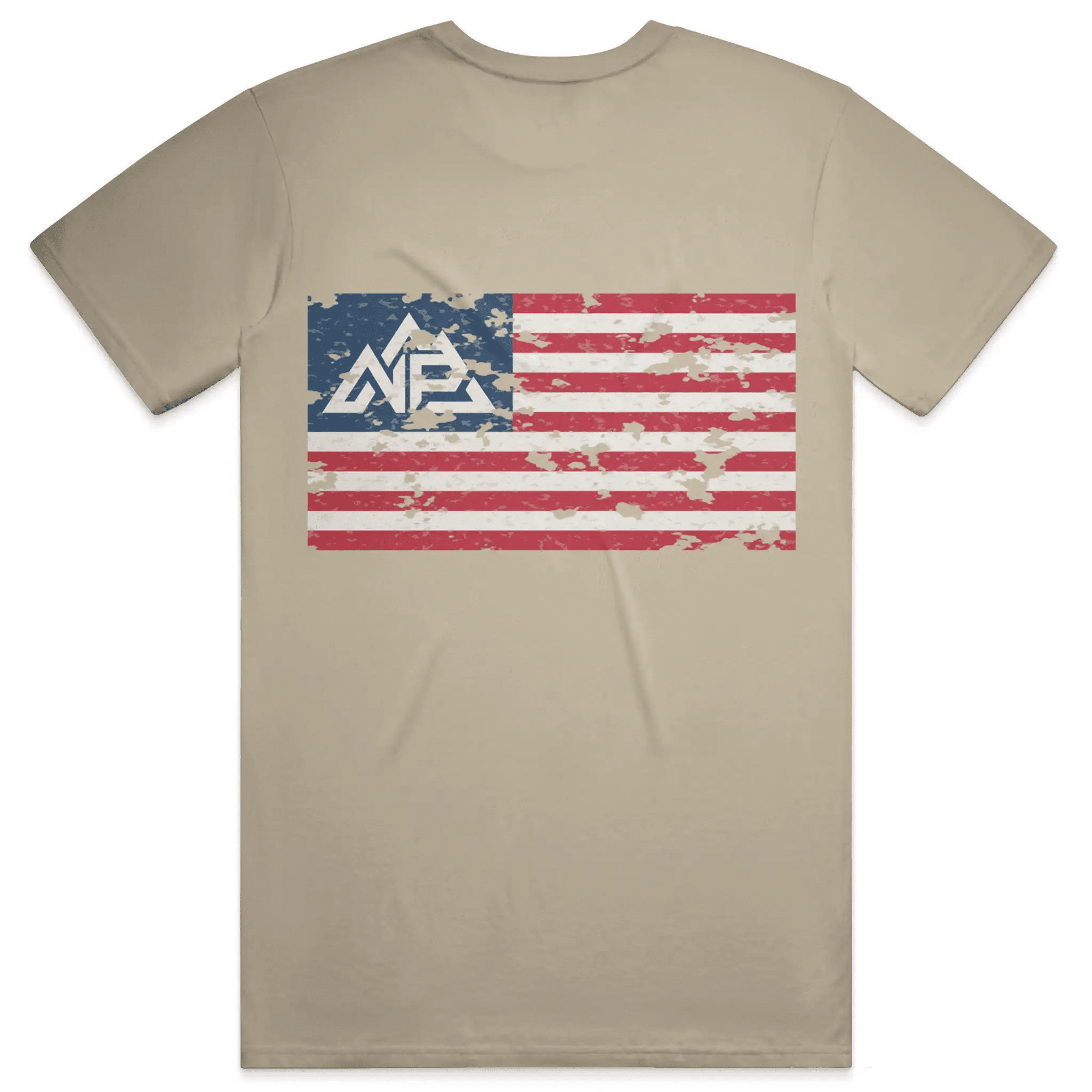NP 26 Men's Vintage Flag Dri-Power T-Shirt | Navy, Sandstone, Military Green - Nested Peak