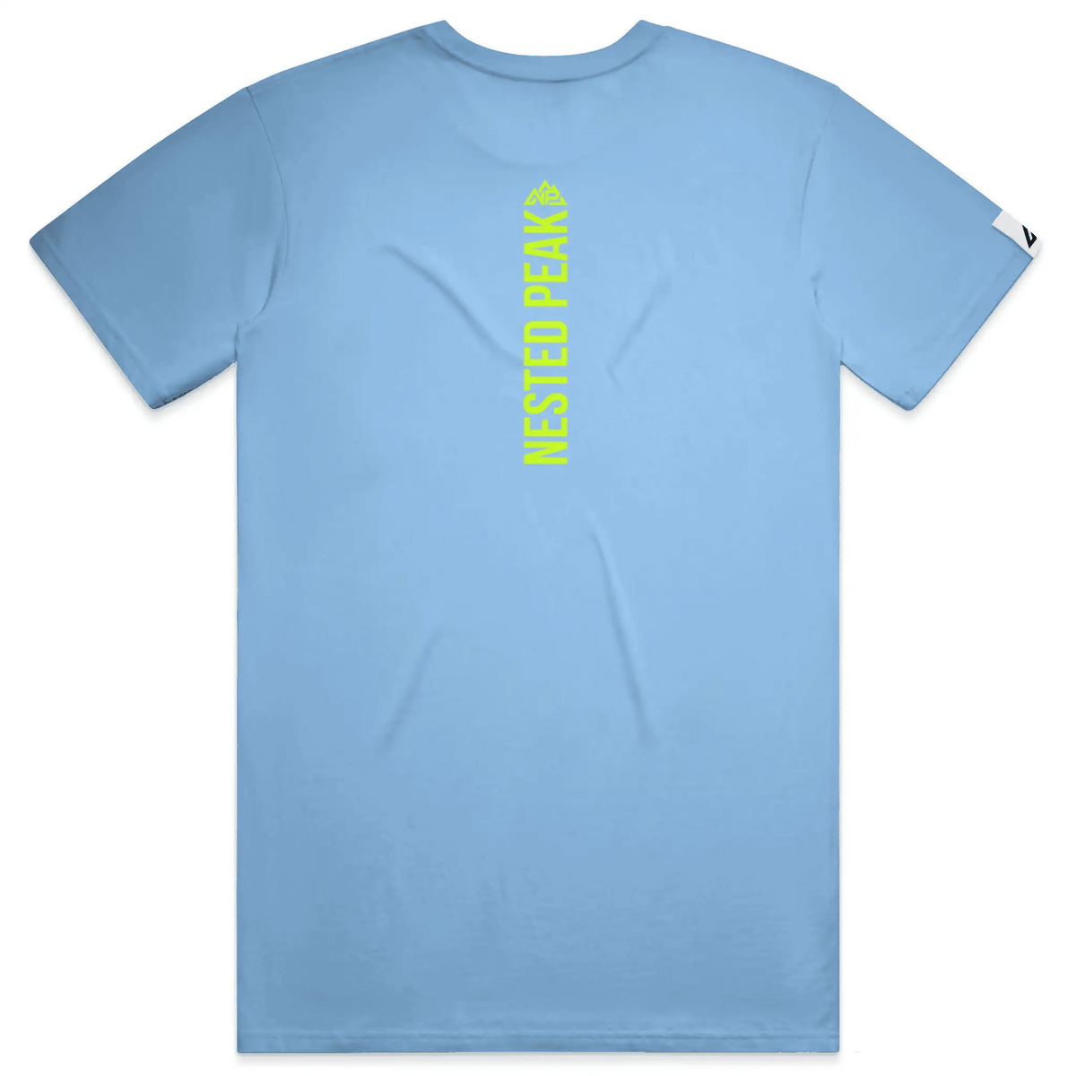 NP 26 Neon Green Logo Dri-Blend T-Shirt | Kelly Green, Black, Light Blue - Nested Peak