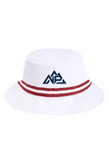 NP 26 Oxford Performance Bucket Hat | White/Maroon, White/Navy/Red, White/Navy - Nested Peak