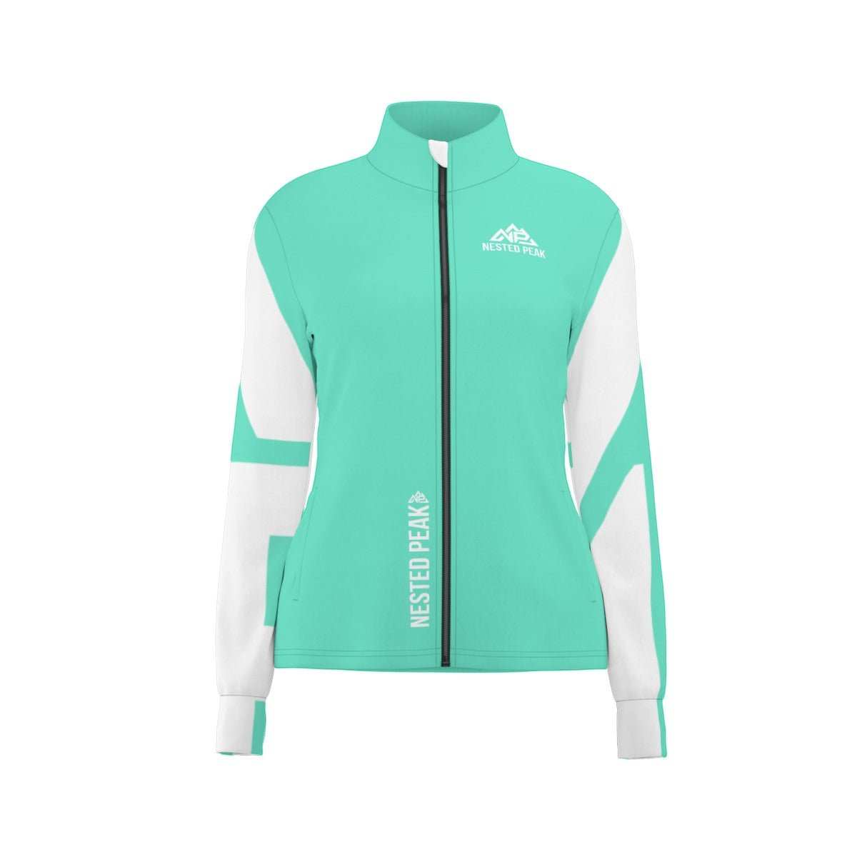 NP 26 Racer Women's Long Sleeve Thumbhole Jacket | 230GSM | White - Nested Peak