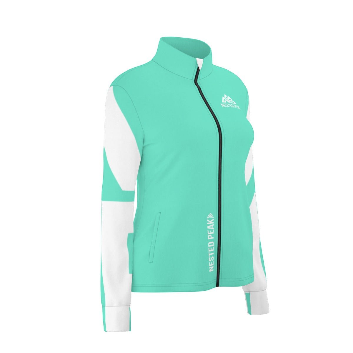 NP 26 Racer Women's Long Sleeve Thumbhole Jacket | 230GSM | White - Nested Peak