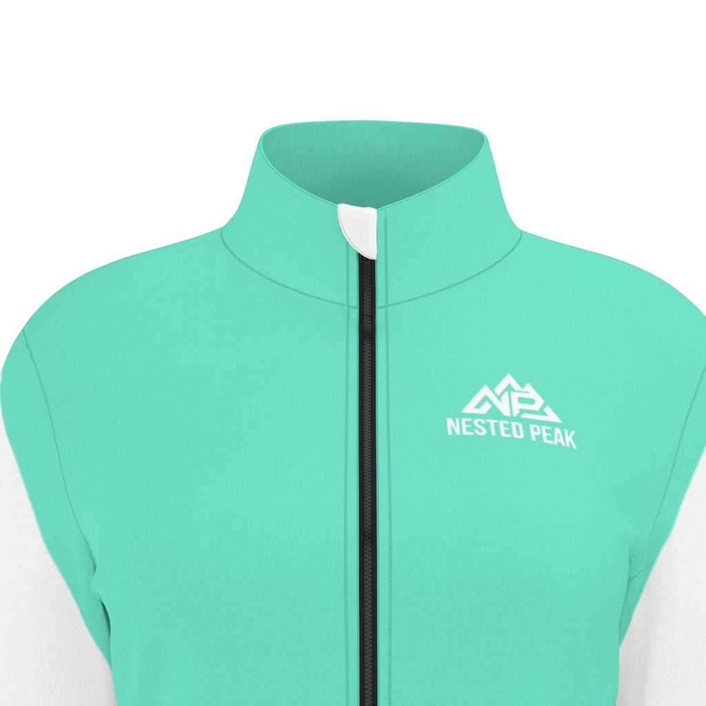 NP 26 Racer Women's Long Sleeve Thumbhole Jacket | 230GSM | White - Nested Peak