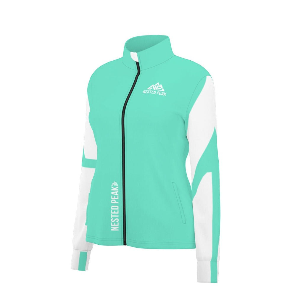NP 26 Racer Women's Long Sleeve Thumbhole Jacket | 230GSM | White - Nested Peak