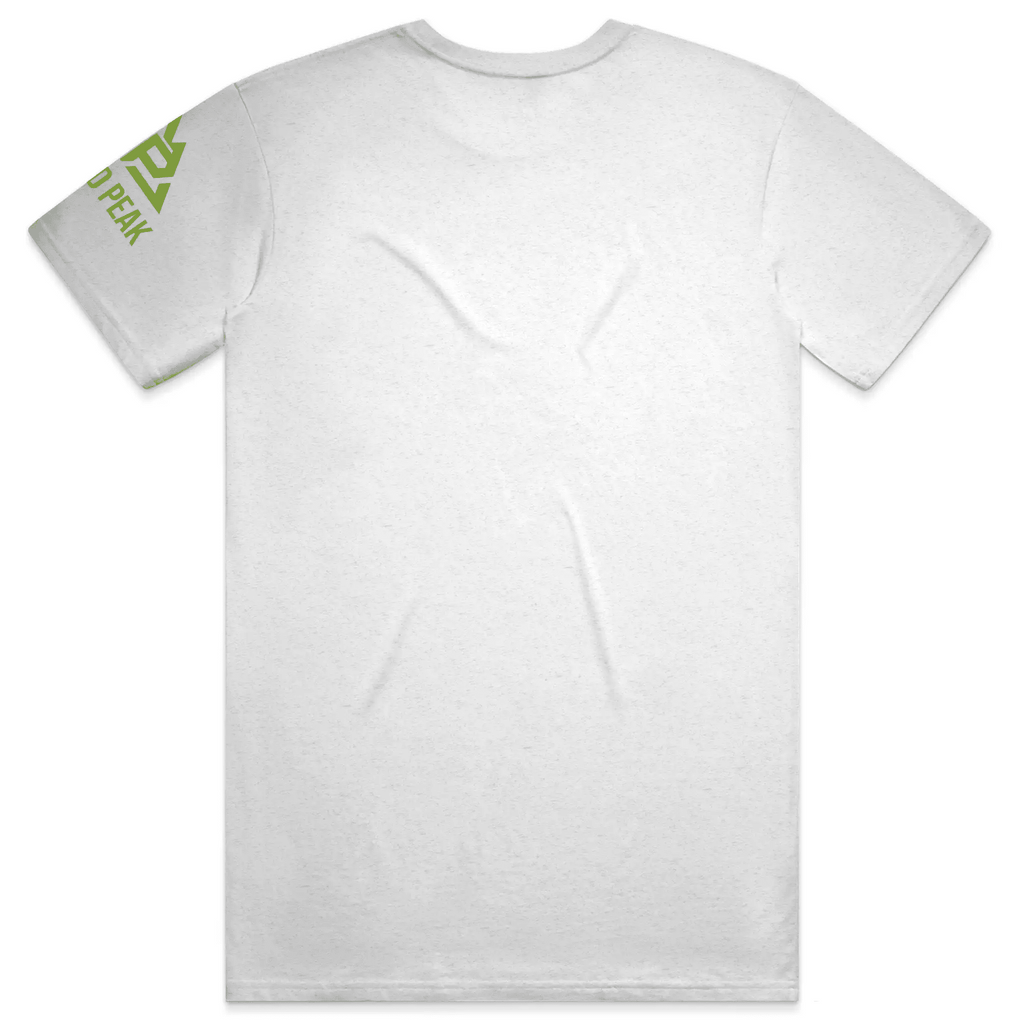 NP 26 Unisex Heather Short Sleeve T-Shirt | White, Indigo, Black - Nested Peak