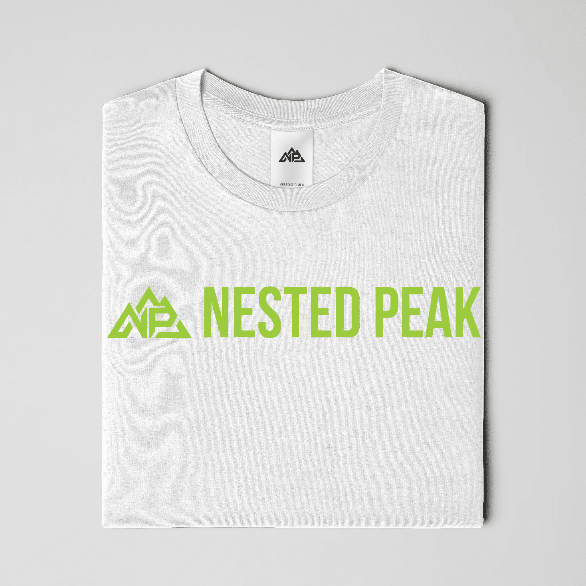 NP 26 Unisex Heather Short Sleeve T-Shirt | White, Indigo, Black - Nested Peak