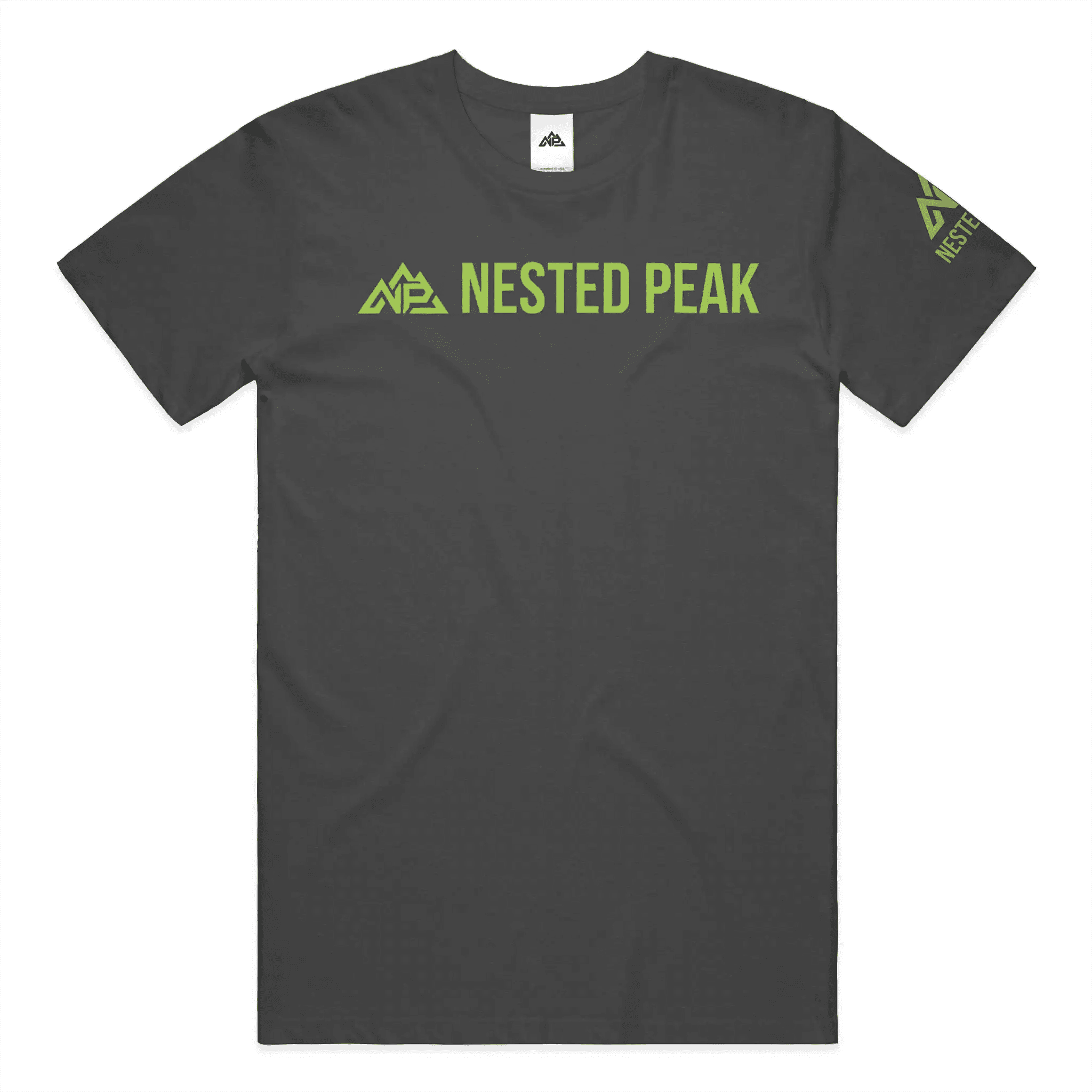 NP 26 Unisex Heather Short Sleeve T-Shirt | White, Indigo, Black - Nested Peak