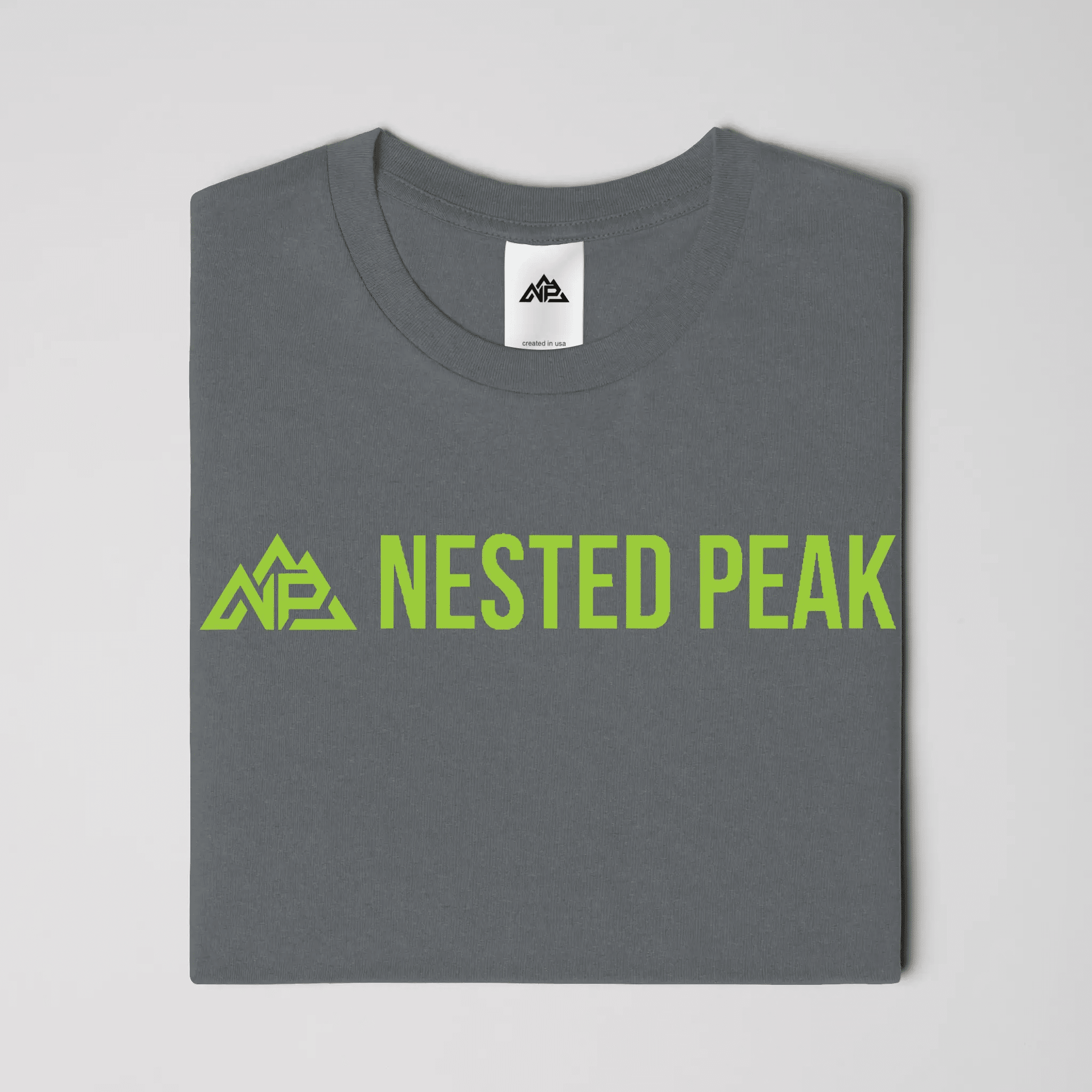 NP 26 Unisex Heather Short Sleeve T-Shirt | White, Indigo, Black - Nested Peak