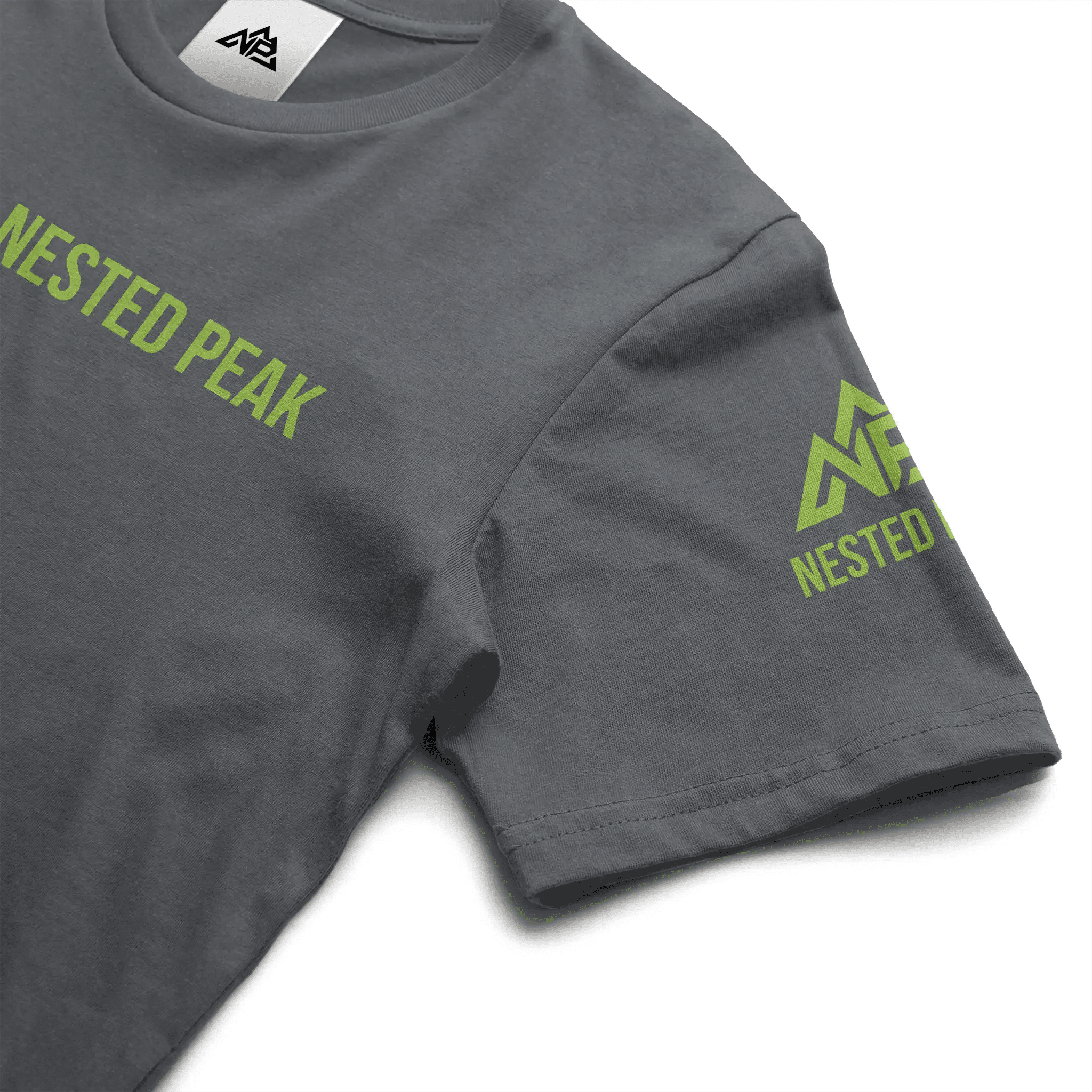 NP 26 Unisex Heather Short Sleeve T-Shirt | White, Indigo, Black - Nested Peak