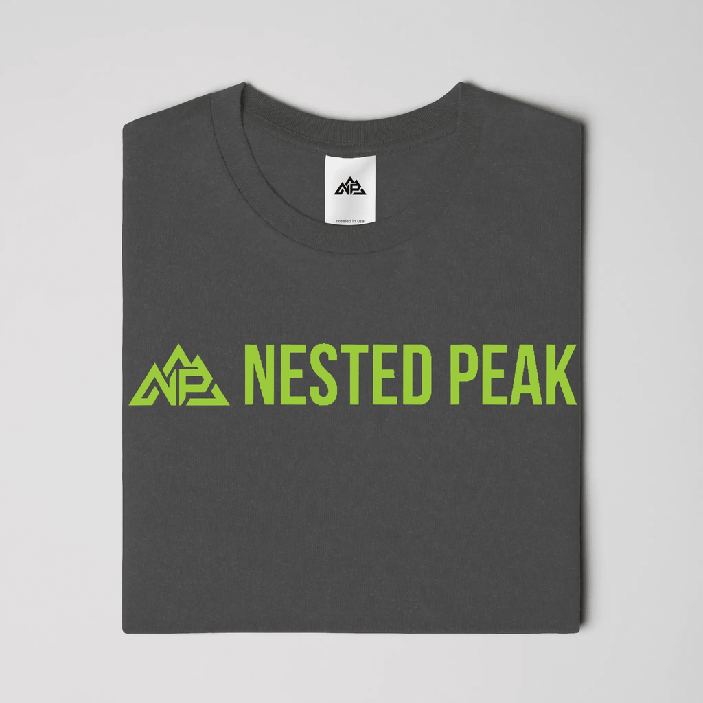 NP 26 Unisex Heather Short Sleeve T-Shirt | White, Indigo, Black - Nested Peak