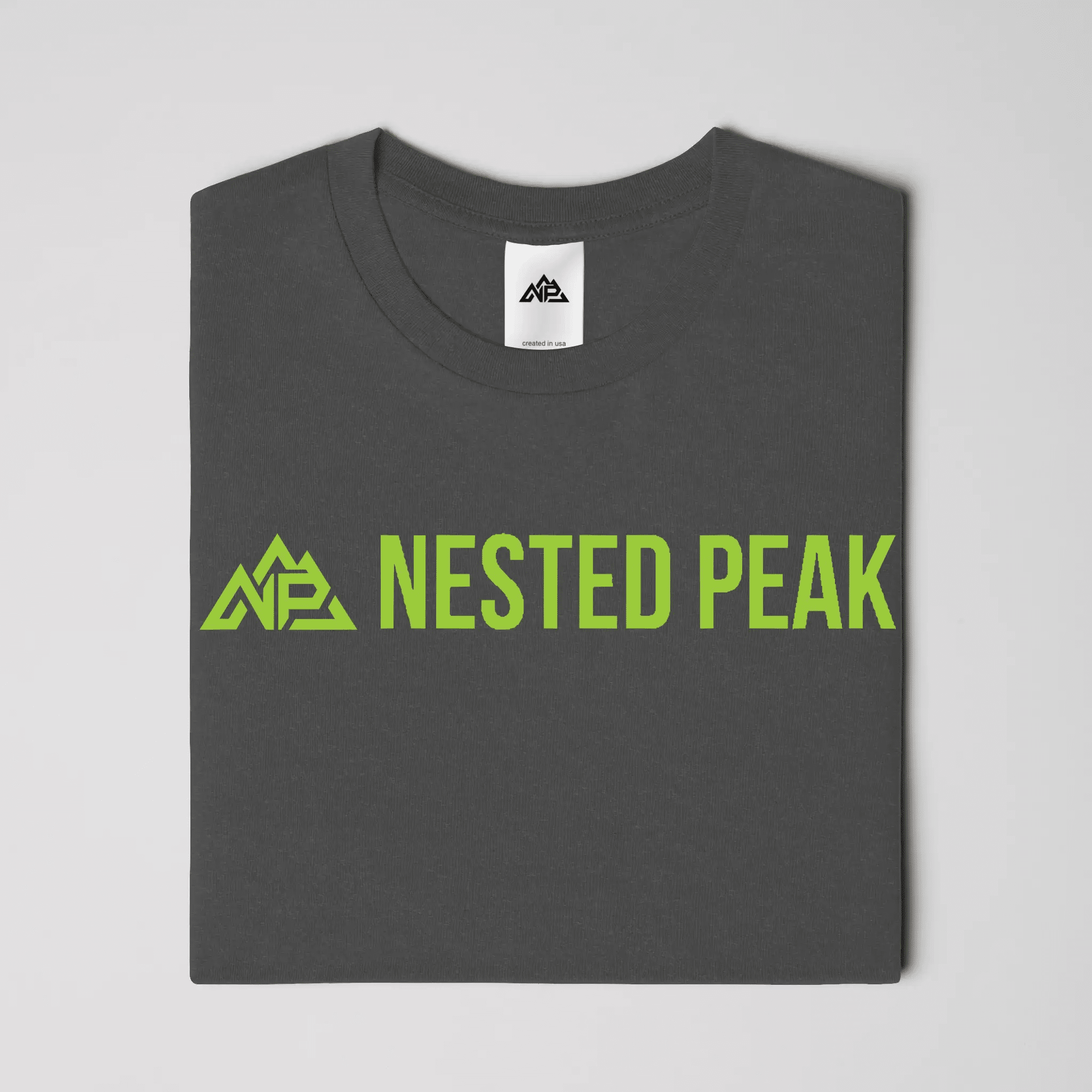 NP 26 Unisex Heather Short Sleeve T-Shirt | White, Indigo, Black - Nested Peak