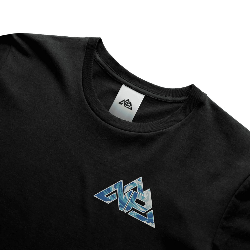 NP 26 Wave Men's Perfect Tri Tee | New Navy, Black, White - Nested Peak