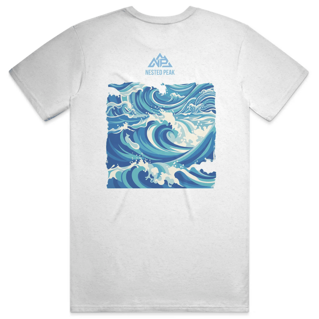 NP 26 Wave Men's Perfect Tri Tee | New Navy, Black, White - Nested Peak