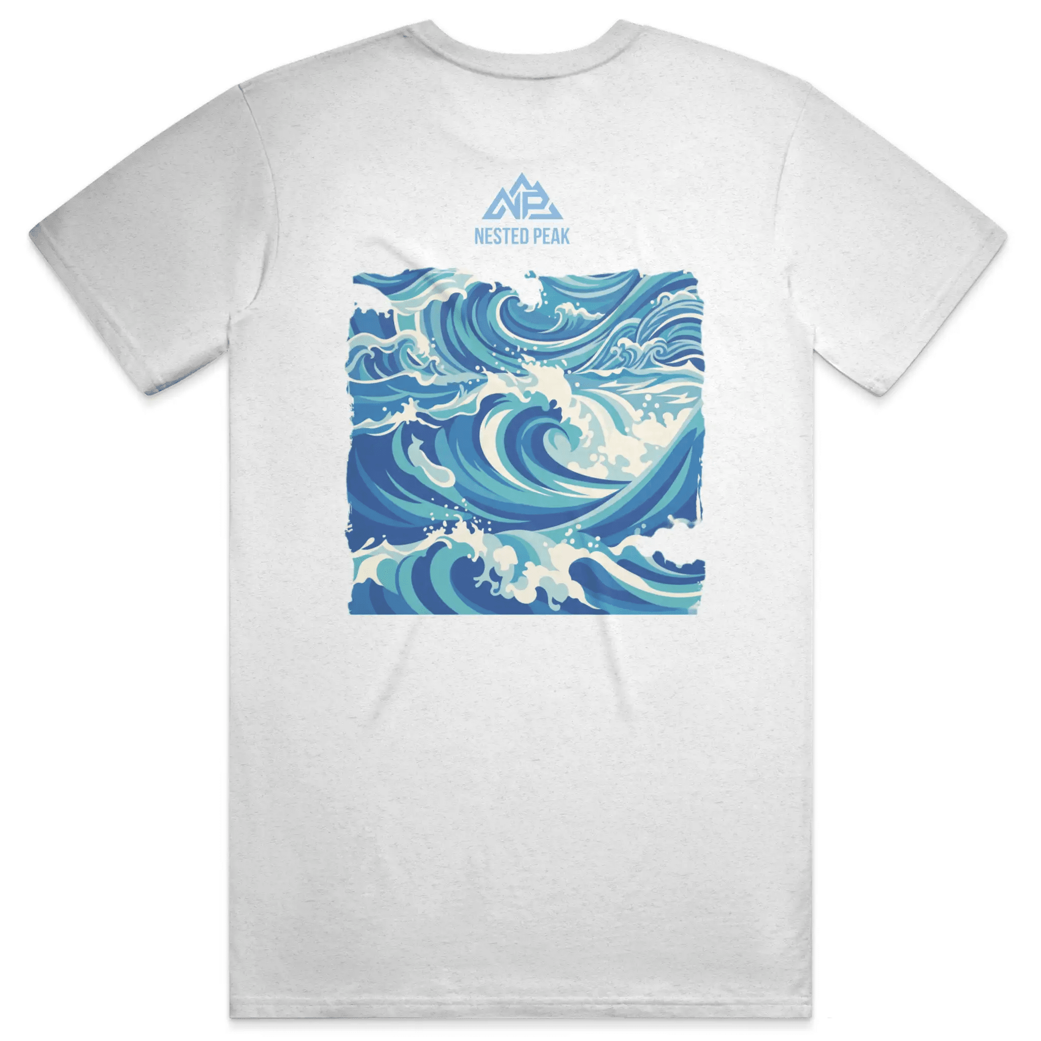 NP 26 Wave Men's Perfect Tri Tee | New Navy, Black, White - Nested Peak