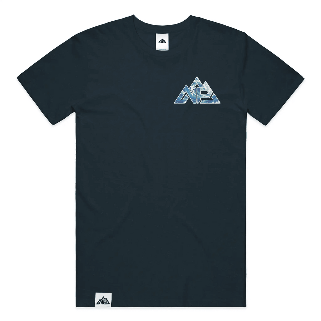 NP 26 Wave Men's Perfect Tri Tee | New Navy, Black, White - Nested Peak