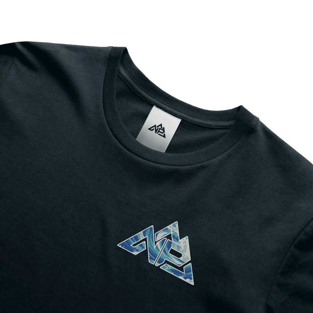 NP 26 Wave Men's Perfect Tri Tee | New Navy, Black, White - Nested Peak