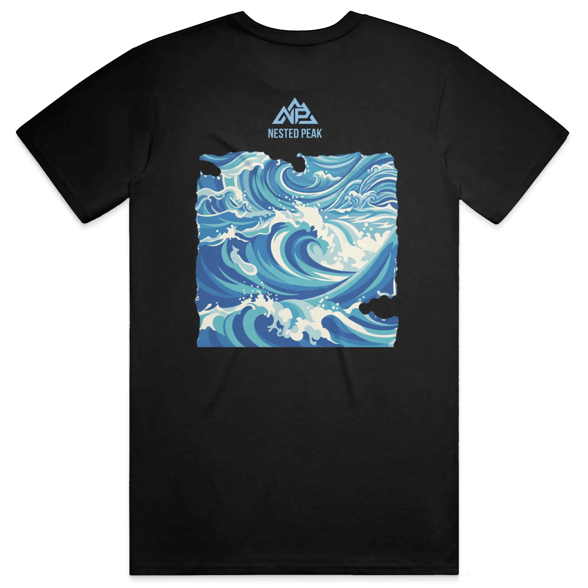 NP 26 Wave Men's Perfect Tri Tee | New Navy, Black, White - Nested Peak