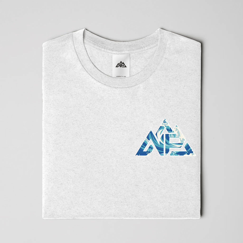 NP 26 Wave Men's Perfect Tri Tee | New Navy, Black, White - Nested Peak